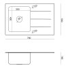 Quadron Zlewozmywak fusion FORD 111 – jednokomorowy, wpuszczany, czarne szkło hartowane/elementy złote, Quadron HB3578SC3G1_P2O